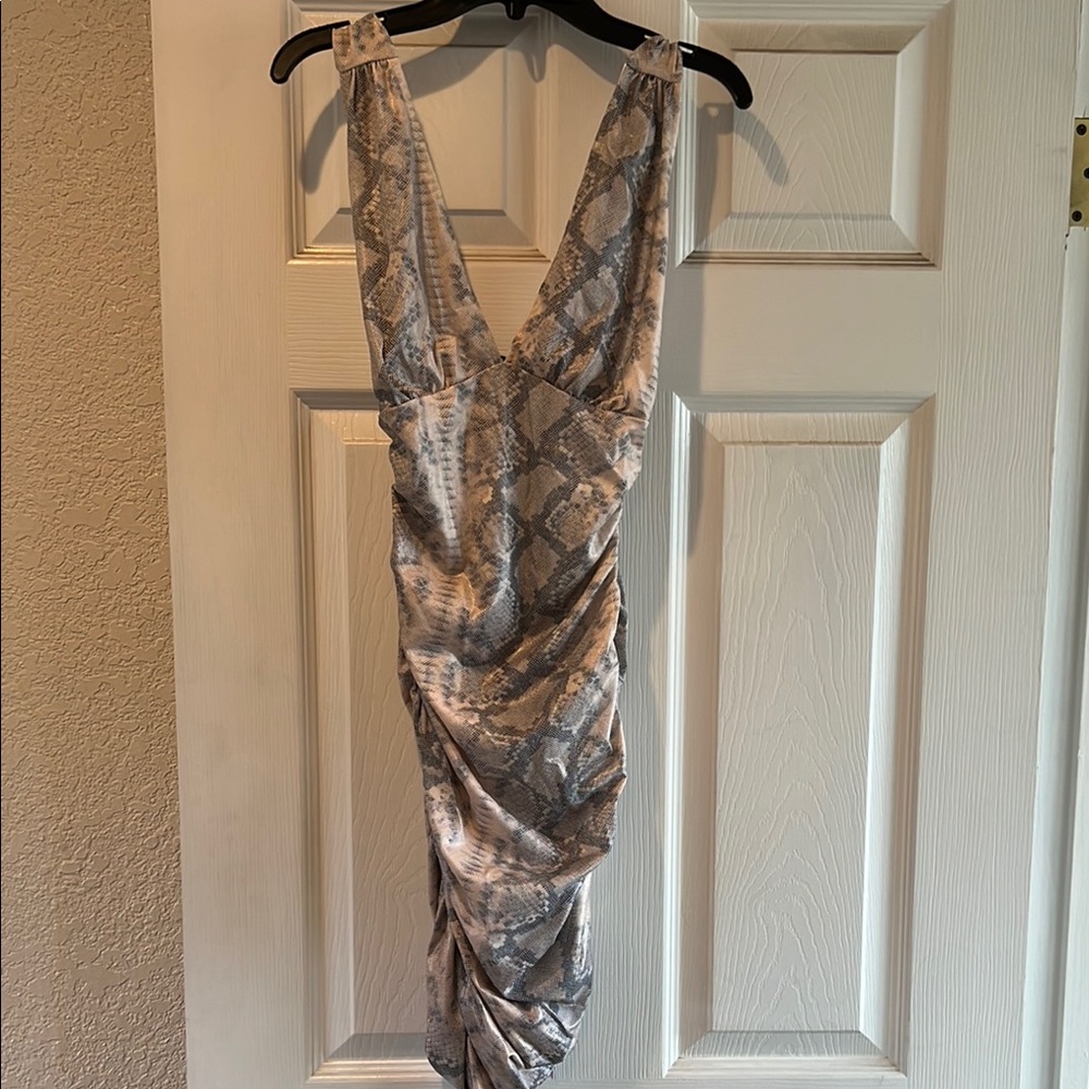 Elegant Snake Print Dress